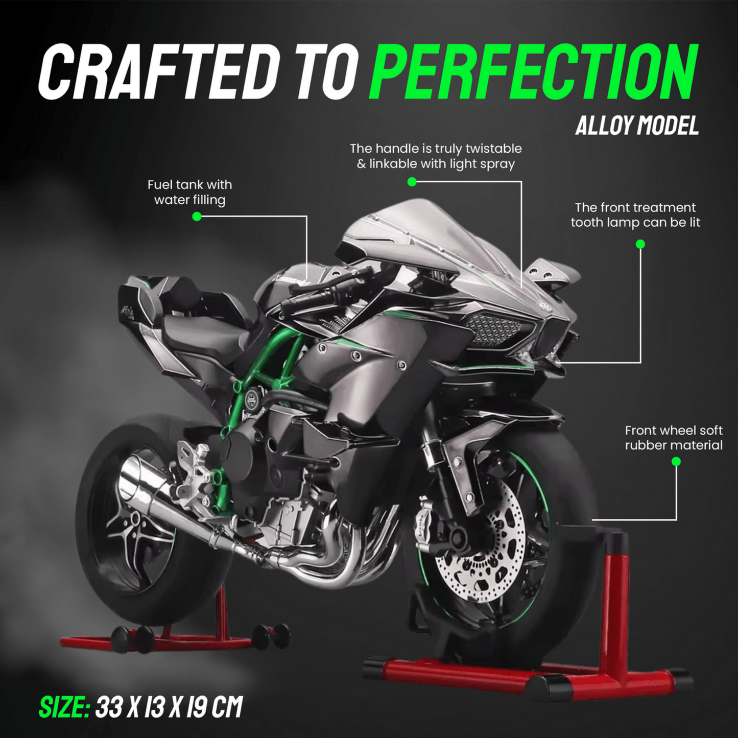 1:6 Scale Kawasaki Ninja H2R Model